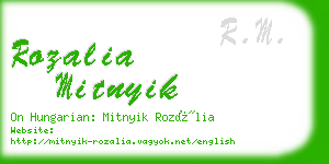 rozalia mitnyik business card